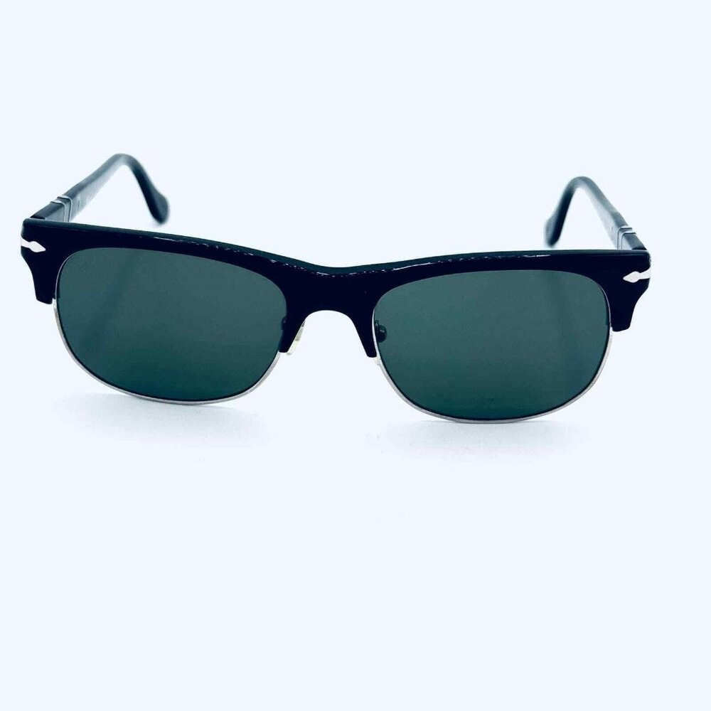 Persol 3034 95/4N Black/Silver Polarized Blue Lens Sunglasses 53 18 145